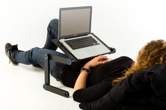 Laptop Tafel | Verstelbaar | laptopstandaard zwart | Wendbaar