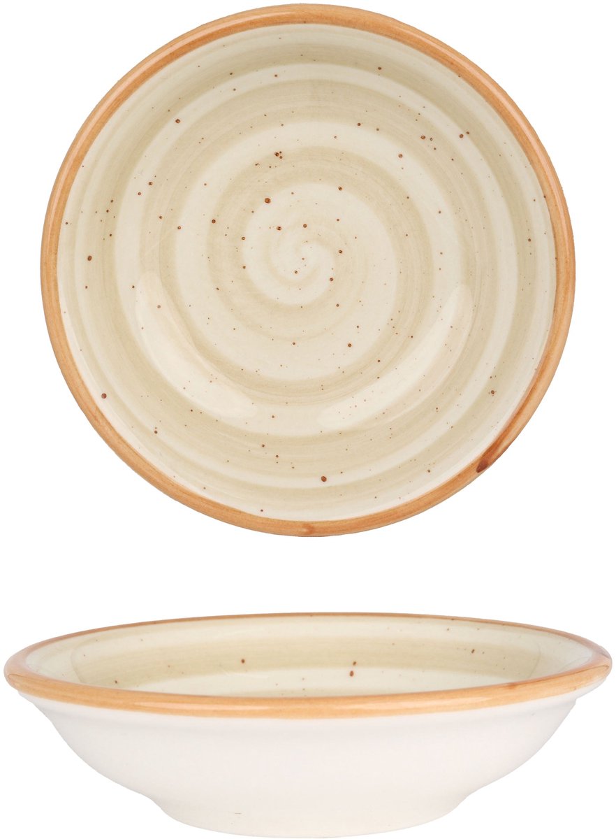 Bonna Serveerschaal - Aura Terrain - Porselein - 9 cm (50cc) - set van 2