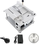 Mini tafelcirkelzaag, 480 W, tafelcirkelzaag, draagbaar, precisie 8800 rpm, multifunctionele tafelzaag, draagbare en nauwkeurige tafelzaag voor doe-het-zelf snijden