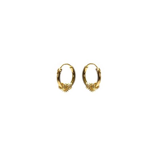 Karma Bali hoop oorringen BC45.10 Goud (10MM)