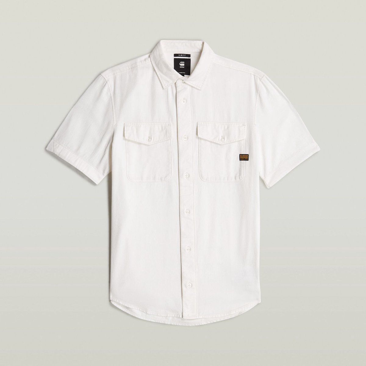 G-Star Marine Slim Shirt ss Heren Shirts Milk Gd