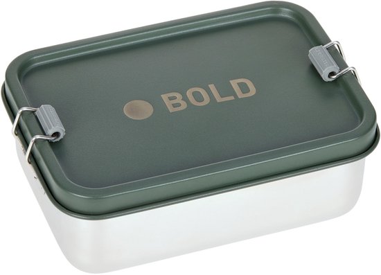 Lässig Lunchbox Boîte à pain RVS Solid Bold dark olive