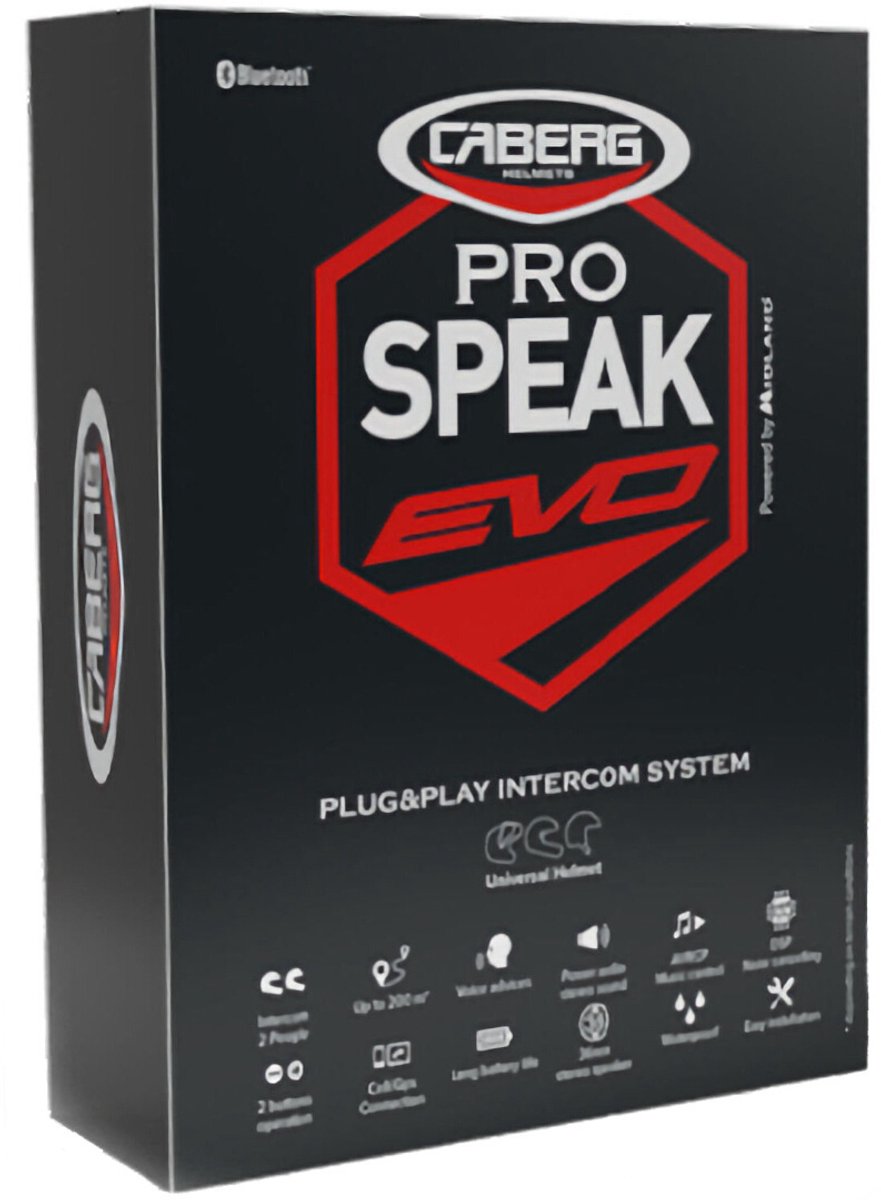 Caberg Pro Speak Evo Bluetooth Communicatiesysteem Single Pack - Bluetooth Intercom