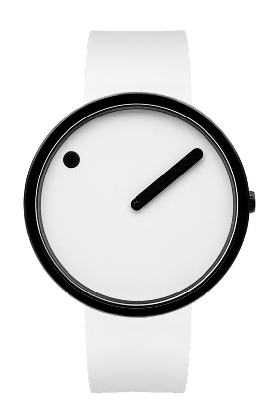 Montre Picto Design, cadran Witte , bracelet en caoutchouc silicone Wit 43379-0220B - Unisexe - 40 mm