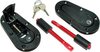 AutoStyle Set universele Racing Plus Flush motorkaphaken/-pins + Slot - zwart + rood aluminium pins