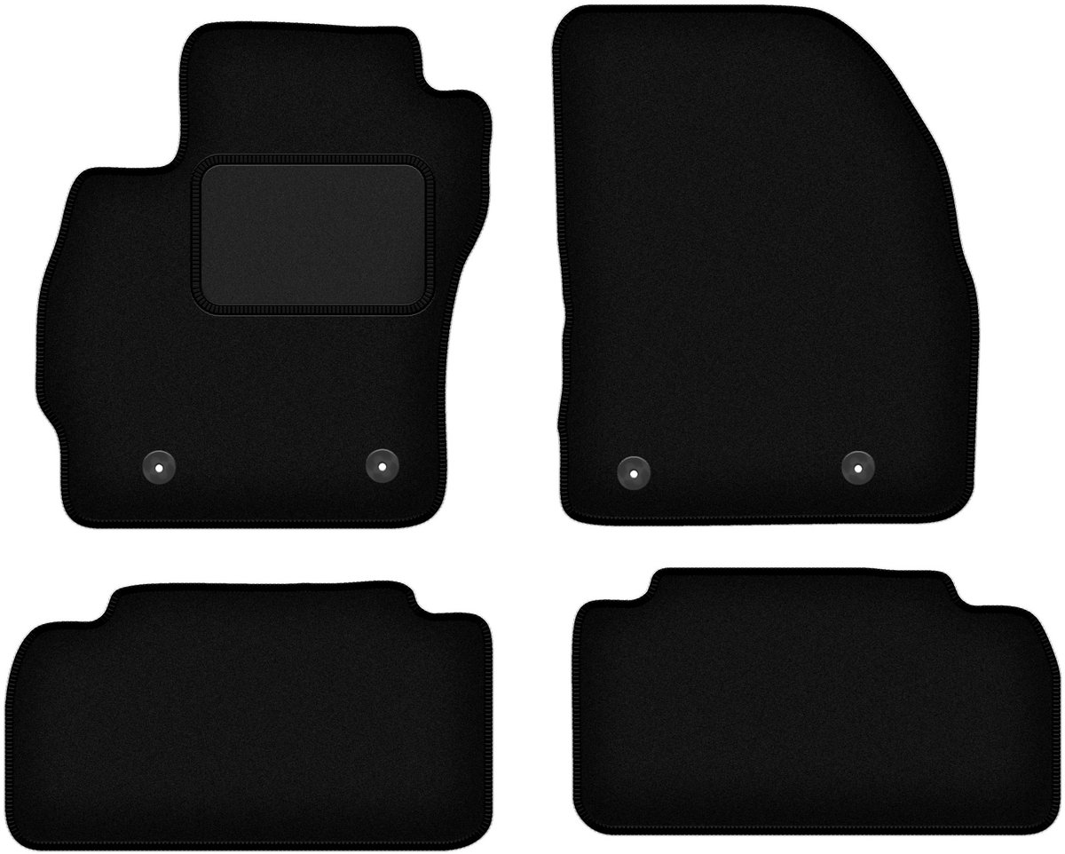 Zwarte velours vloermatten voor: Mazda 5 II minivan (2010-)