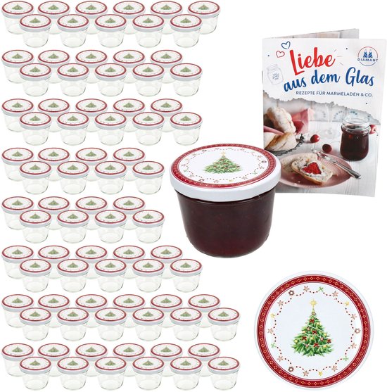 MamboCat Set van 100 bekers 230 ml To 82 Christmas dream deksel incl. receptenboekje