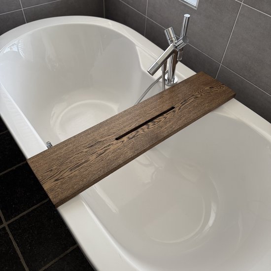 Maison DAM - eikenhout Terra marron - 90x20x3cm - Avec niche tablette - 2x huilé