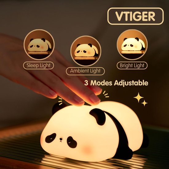 My Arc - Panda Nachtlamp - Babykamer Nachtlampjes - Nachtlampje - Baby Kamer - Led Dimmer - Speelgoed - Handige Bediening van My Arc — afbeelding 5