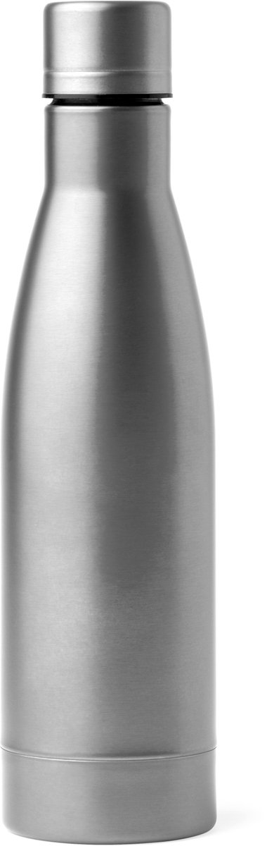 Dubbelwandige RVS Thermosfles. 500 ml kleur Zilver Fancy 4126 Geschikt voor laser techniek
