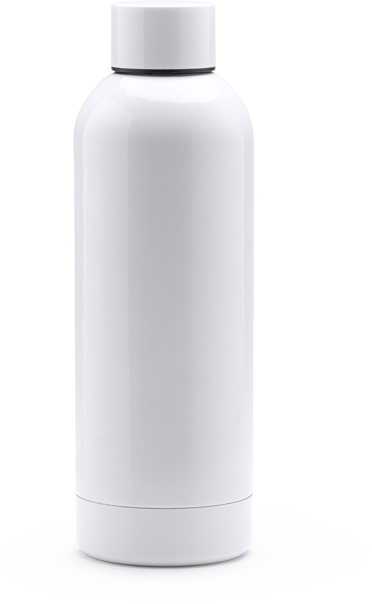 Dubbelwandige RVS Thermosfles. 550 ml kleur Wit Balax 4122 Geschikt voor laser techniek