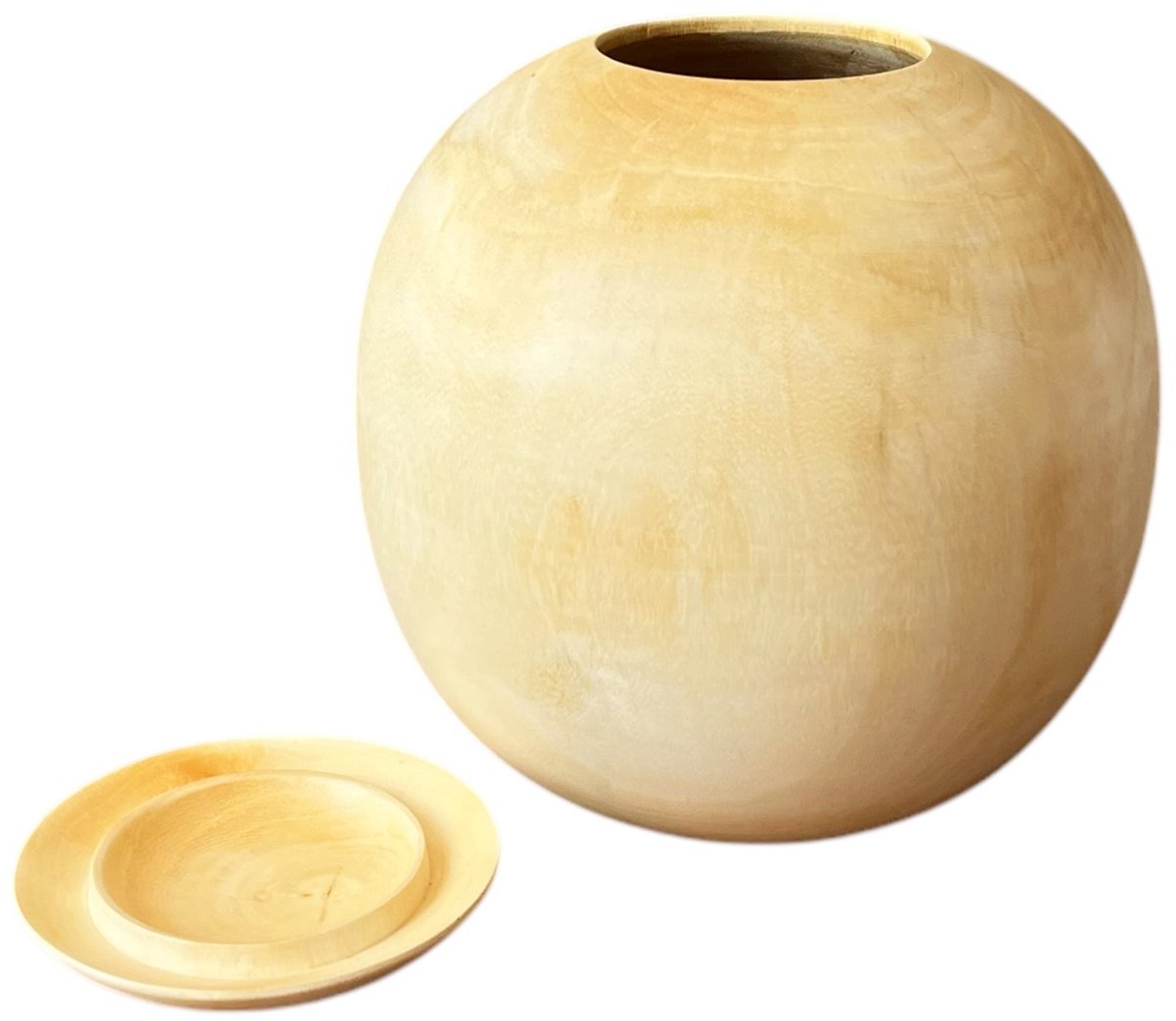 Eco Urn, 23x23cm, Mangohout, bolvorm