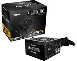 ASRock Challenger CL-850G - Voeding - ATX12V 3.1 - 80 Plus Gold - 850 Watt - 100-240V - PCIe 5.1 - 120mm Golf Blade Fan - iCool Intelligent Fan Control Mode - 5V BOOST Mode - zwart