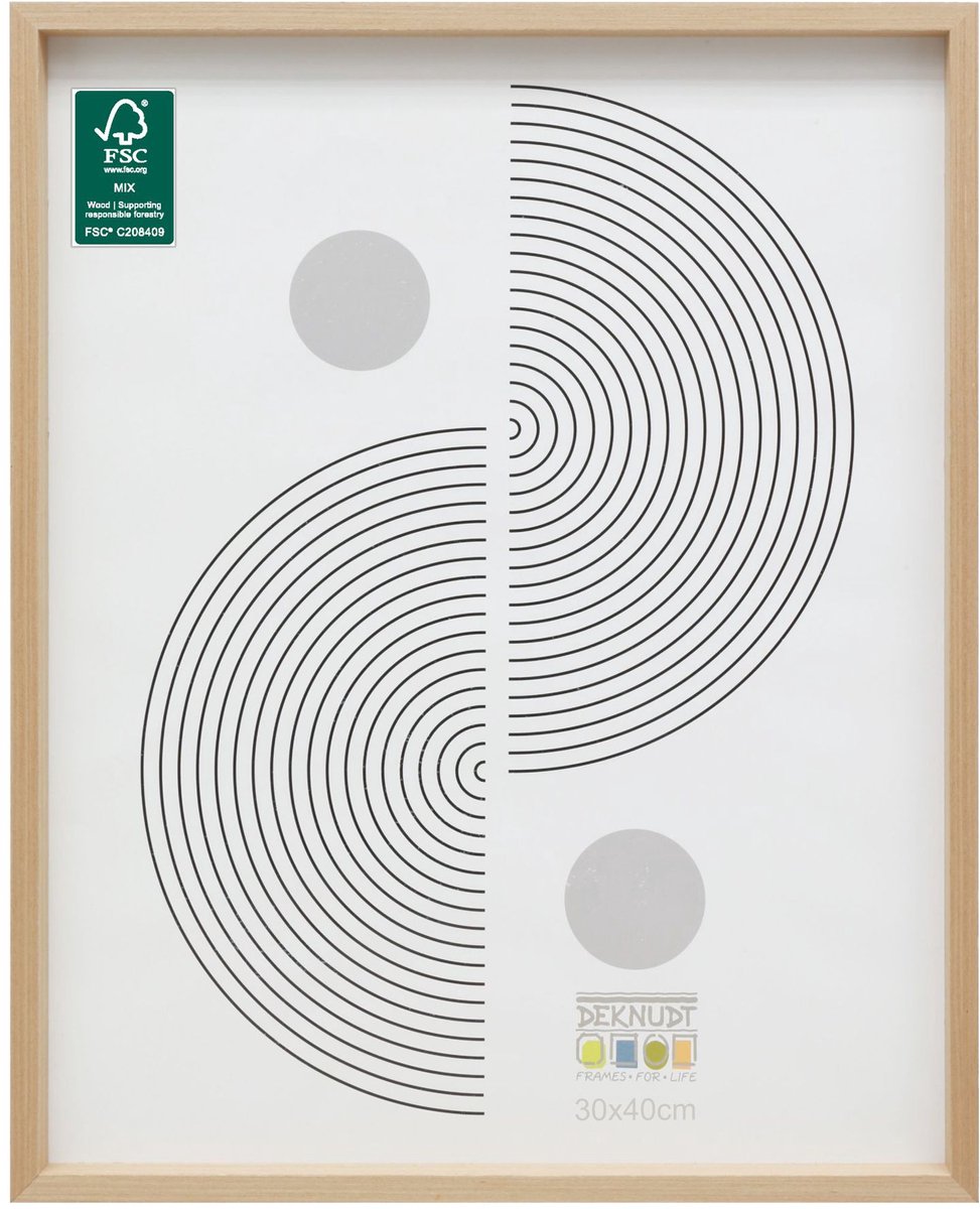 Deknudt Frames fotolijst - lichte houtkleur - strak - hout - FSC Mix - 30x40 naturel