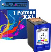 Set van 1x gerecyclede inkt cartridge voor HP 22 XL Kleur