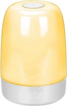 KYCE Wake Up Light - Lichtwekker - Digitale Wekker met lamp - 5 Natuurgeluiden - Slaapkamer - Wit