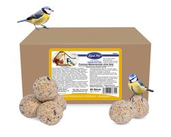 50 stuks. Lyra Pet® Premium mezenbolletjes zonder netje, 85 g per stuk