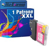 PlatinumSerie 1x inkt cartridge alternatief voor Brother LC980 Magenta