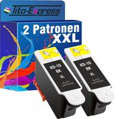 PlatinumSerie 2x inkt cartridge alternatief voor Kodak 10 XL Black