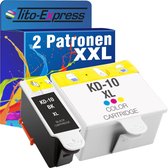 PlatinumSerie 2x cartridge alternatief voor Kodak 10 XL Black + Color