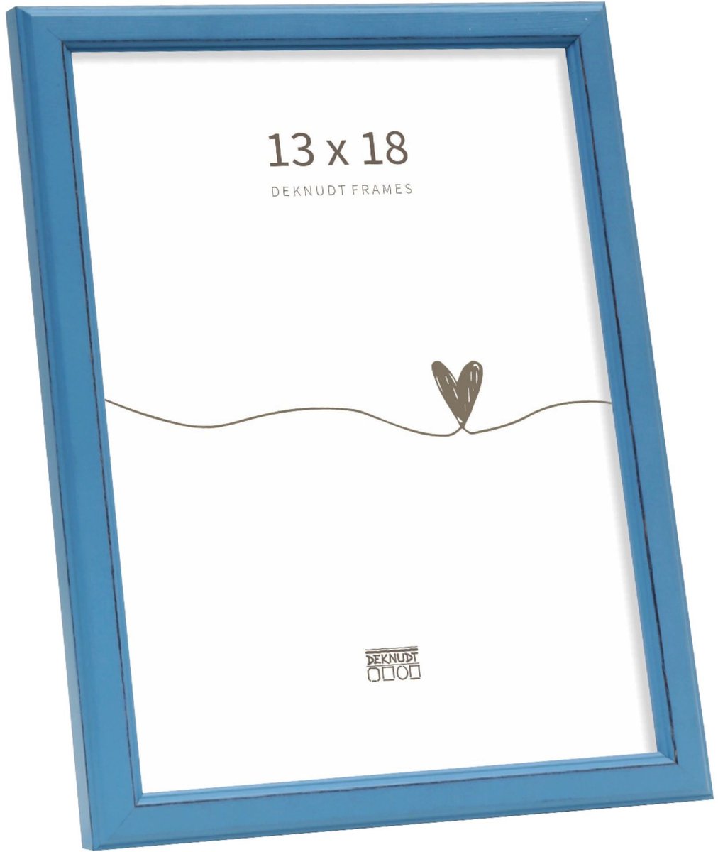 Deknudt Frames fotolijst S236F6 - blauw landelijk hout - foto 13x18 cm