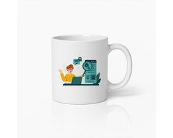 Cyber Nerd Mok – Grappige Tech & Programmeer Ontwerp Koffiebeker voor Ontwikkelaars en IT-Liefhebbers