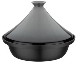Tajine van massief gietijzer - GSW - 30 x 22 cm - Keramisch deksel - Inductie - Grijs