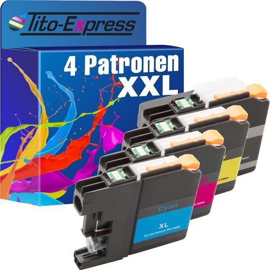 Tito-Express Brother LC 223 4x inkt cartridge alternatief voor LC-223 LC-223 DCP-J4120DW MFC-J5320DW J4420DW J480DW J4620DW