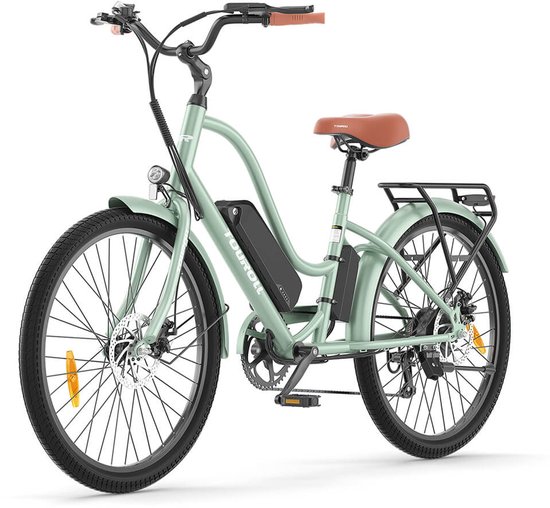 Touroll B2 Blauw-Groen EU-stekker 36V250W 15.6Ah E-bike