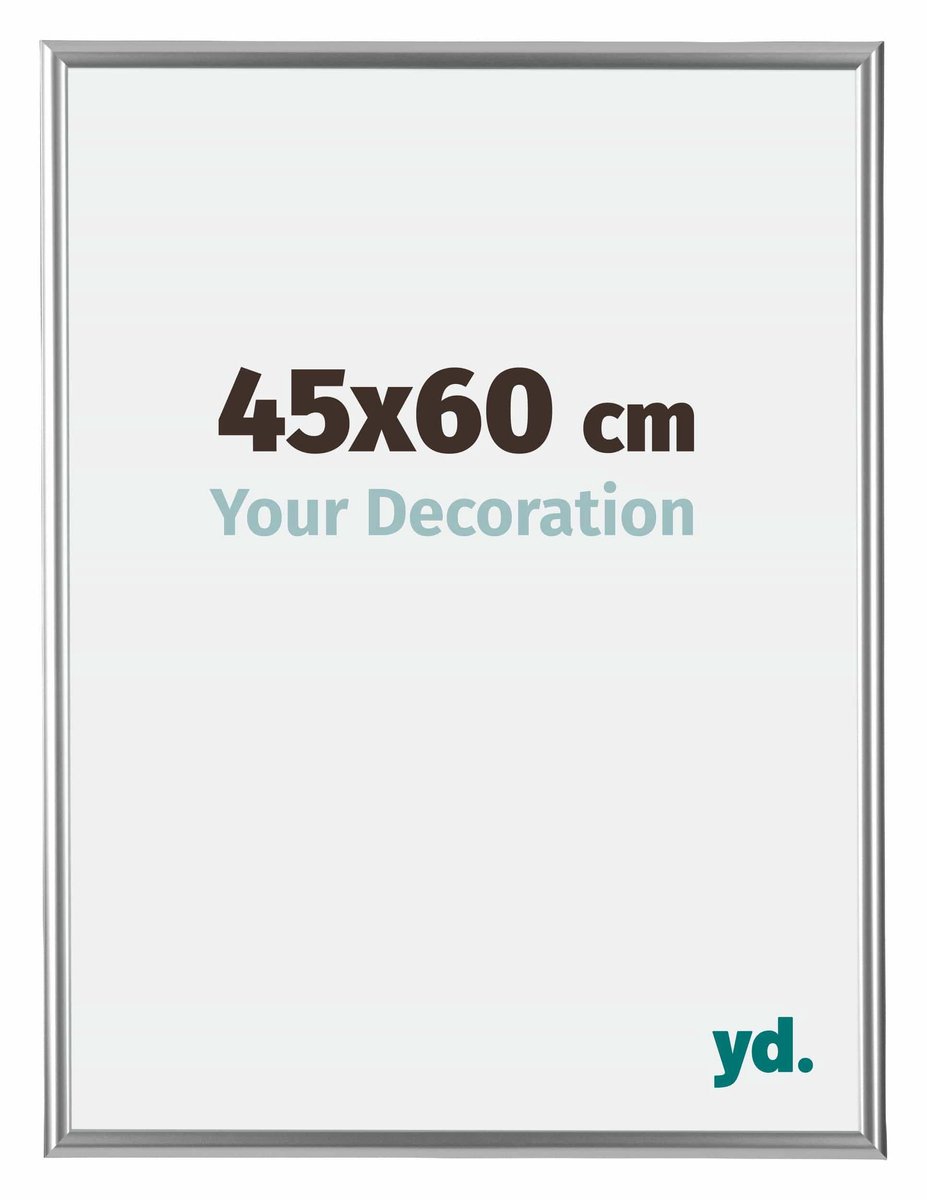 yd. Your Decoration - Fotolijst 45x60 cm - Kunststof - Zilver - Bordeaux