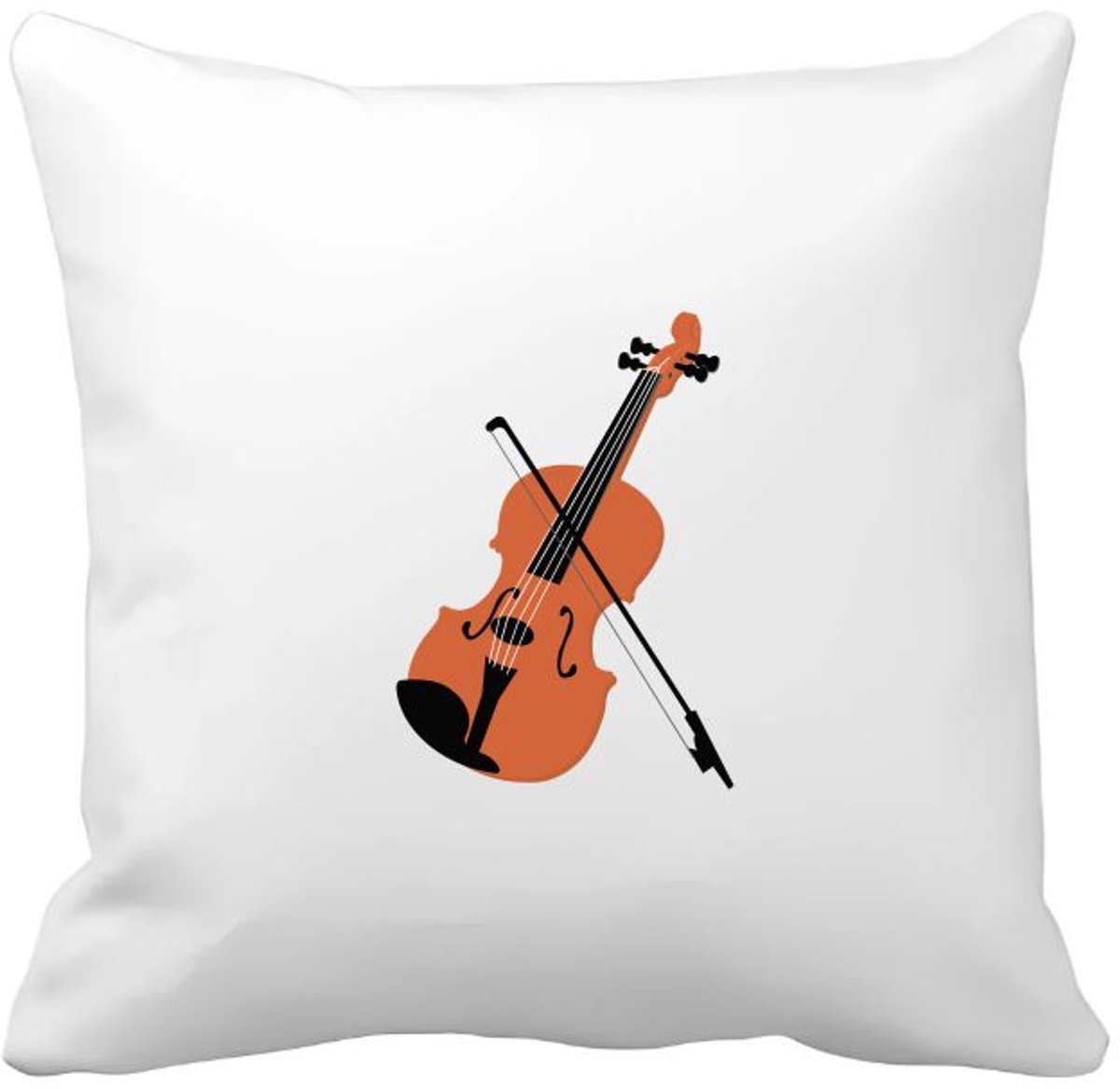 Akyol viool Kussen hoes - Muziek - violisten - instrument - snaarinstrument - muzikanten - 40 bij 40 cm Multicolor
