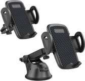 imoshion 3-in-1 Telefoonhouder Auto met Zuignap voor Dashboard, Raam en Ventilatierooster - GSM Houder - Telefoonhouders Auto - Universeel en Verstelbaar - Zwart
