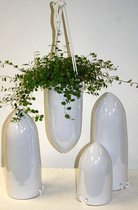 Cone pot white 14x40