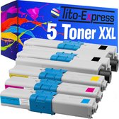 PlatinumSerie® set 5 toner XXL alternatief voor Oki C310-C510 cyaan magenta yellow black