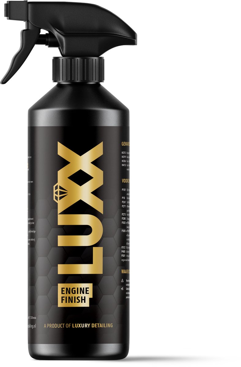 LUXX Engine Dressing – Satijn Mat – Voor Motorruimte & Compartimenten – Detail Spray – Veilig voor Kunststof & Rubber