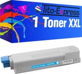 PlatinumSerie® 1 x XXL toner cyaan alternatief voor Oki C5950