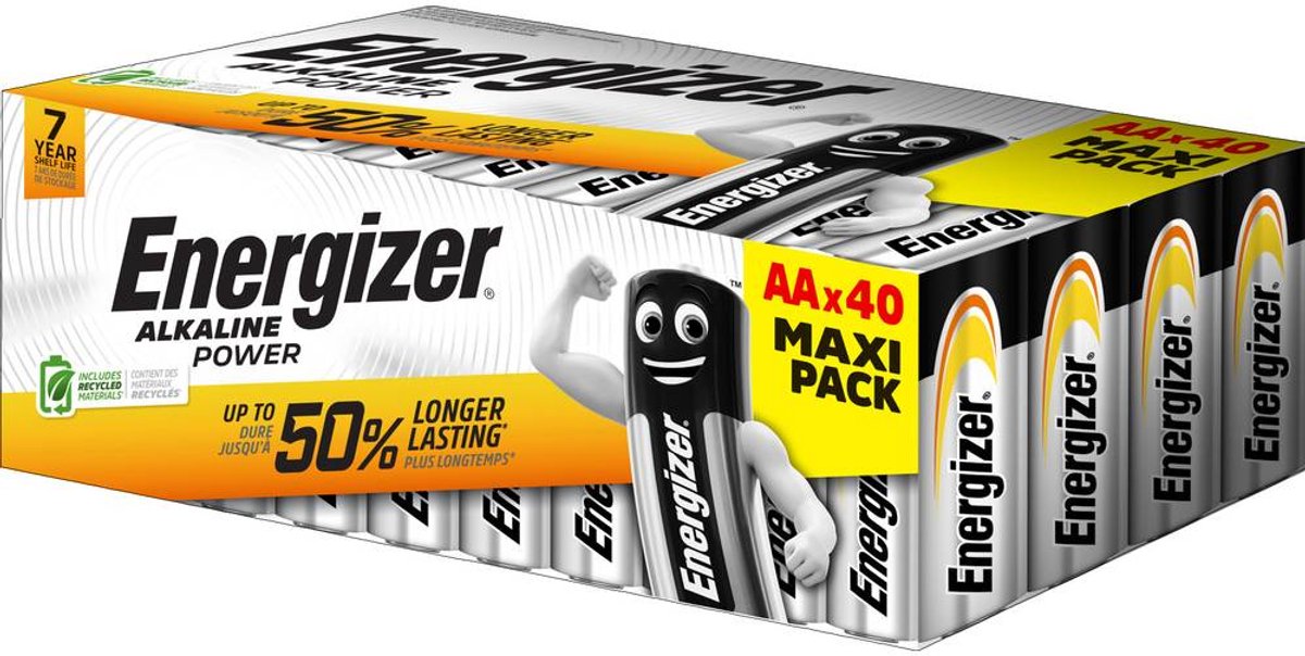 Energizer Power LR06 AA batterij (penlite) Alkaline 1.5 V 40 stuk(s)