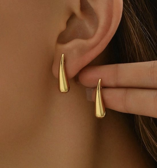 Vibe - Mini Drop - Oorbellen - - Goud verguld - GOLD - juweel - Oorknop - geschenk - accesoires