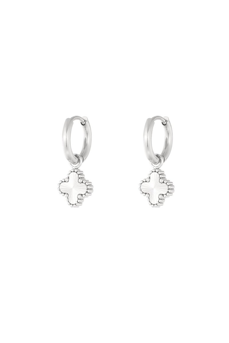 Clover class oorbellen Zilver