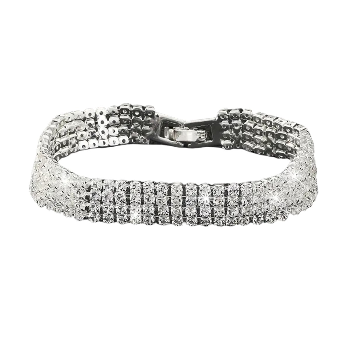 Bovista Armband - Staal - Nep Zilver - Dames - 4 Rijen
