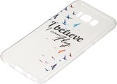 Hoesje geschikt voor Samsung Galaxy S8, gel case doorzichtig met print, i believe i can fly