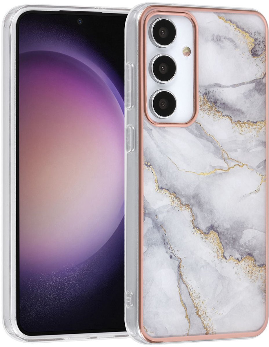 UNIQ Accessory Galaxy S24 Plus Backcover hoesje - Marble Grey