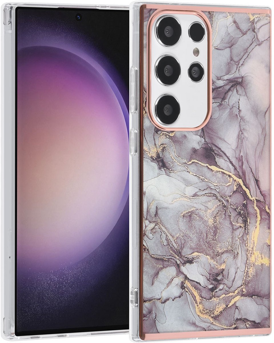 UNIQ Accessory Galaxy S24 Ultra Backcover hoesje - Marble Grey