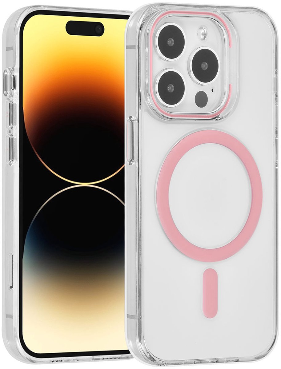 UNIQ Accessory iPhone 14 Pro Hardcase Backcover magsafe compatible - transparant - Roze