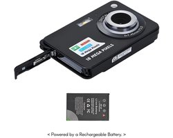 Appareil photo numérique portable 720p - avec photos 18MP, zoom 8x, stabilisation d'image, grand écran TFT 2,7 pouces, batterie au lithium intégrée et étui de transport, câble de chargement USB, convient aux enfants et aux adolescents.