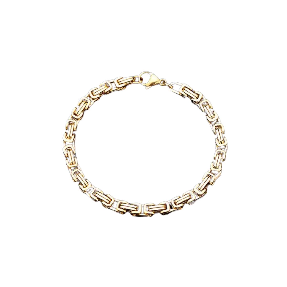 Bovista Armband - Staal - Nep Zilver - Heren - Nep Goud