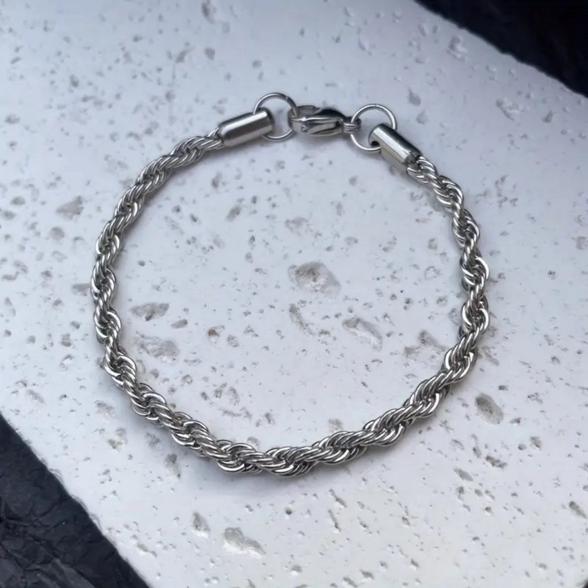 Livano Armband - Staal - Nep Zilver - Heren - 21cm