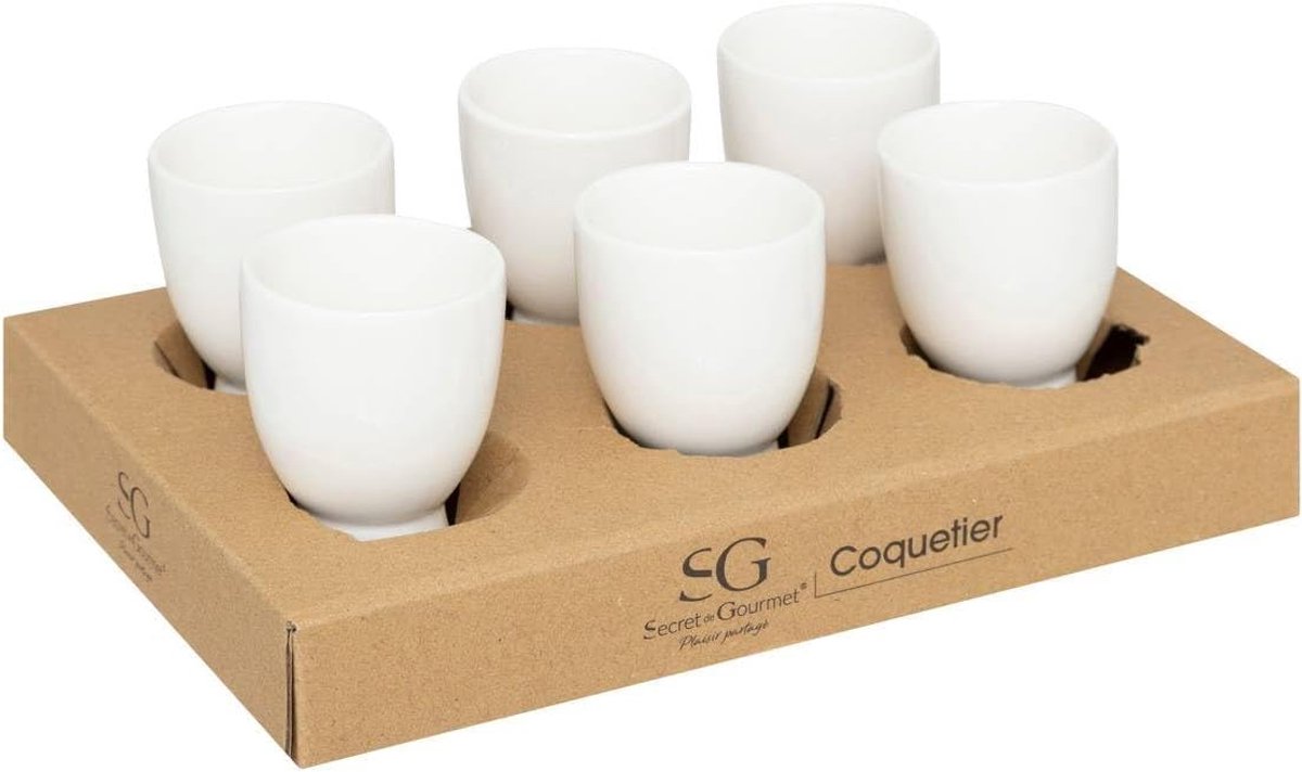 Set van 6 - Keramische Eierdopjes