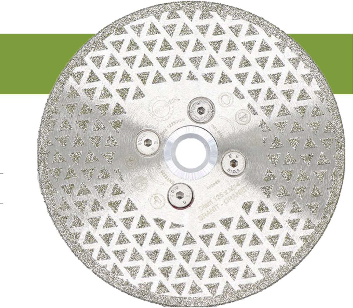 Pro-Diam Diamantschijf Ø 125 mm – Directe M14-Koppeling – Voor Natuursteen, Marmer & Graniet – Droog Gebruik – Haakse Slijper
