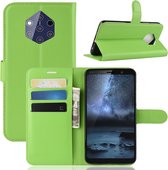 Nokia 9 PureView hoesje, 3-in-1 bookcase, groen | GSM Hoesje / Telefoonhoesje Geschikt Voor: Nokia 9 PureView